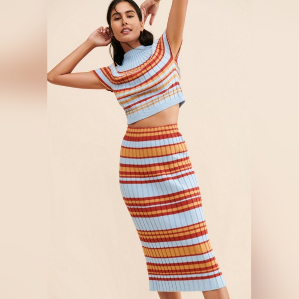 Kourt Rissa Striped Skirt Sz Small